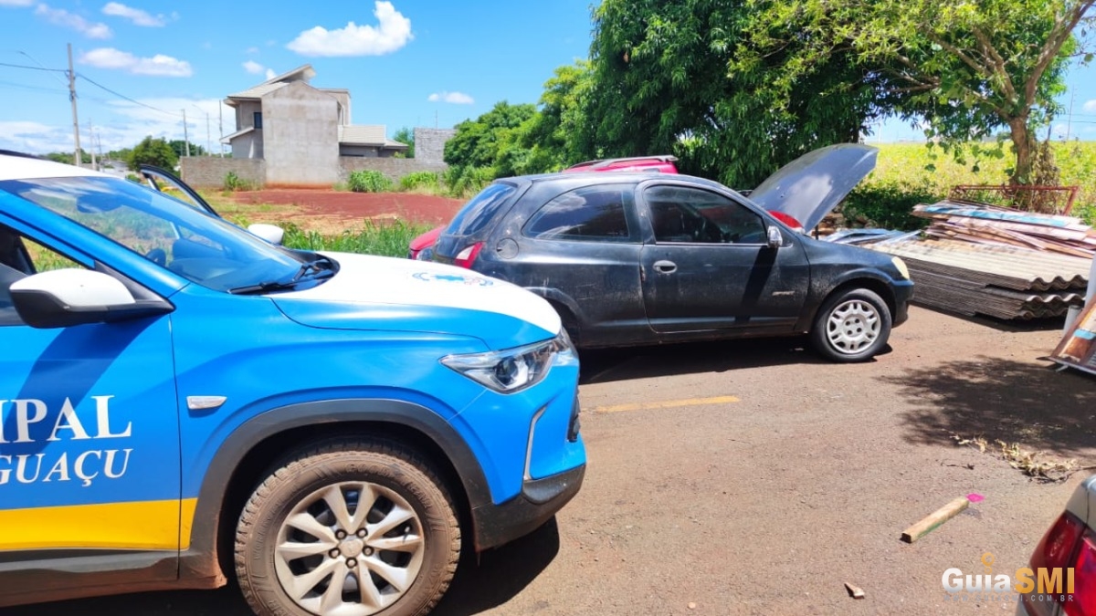 Guarda Municipal conduz veículo placas frias à delegacia em São